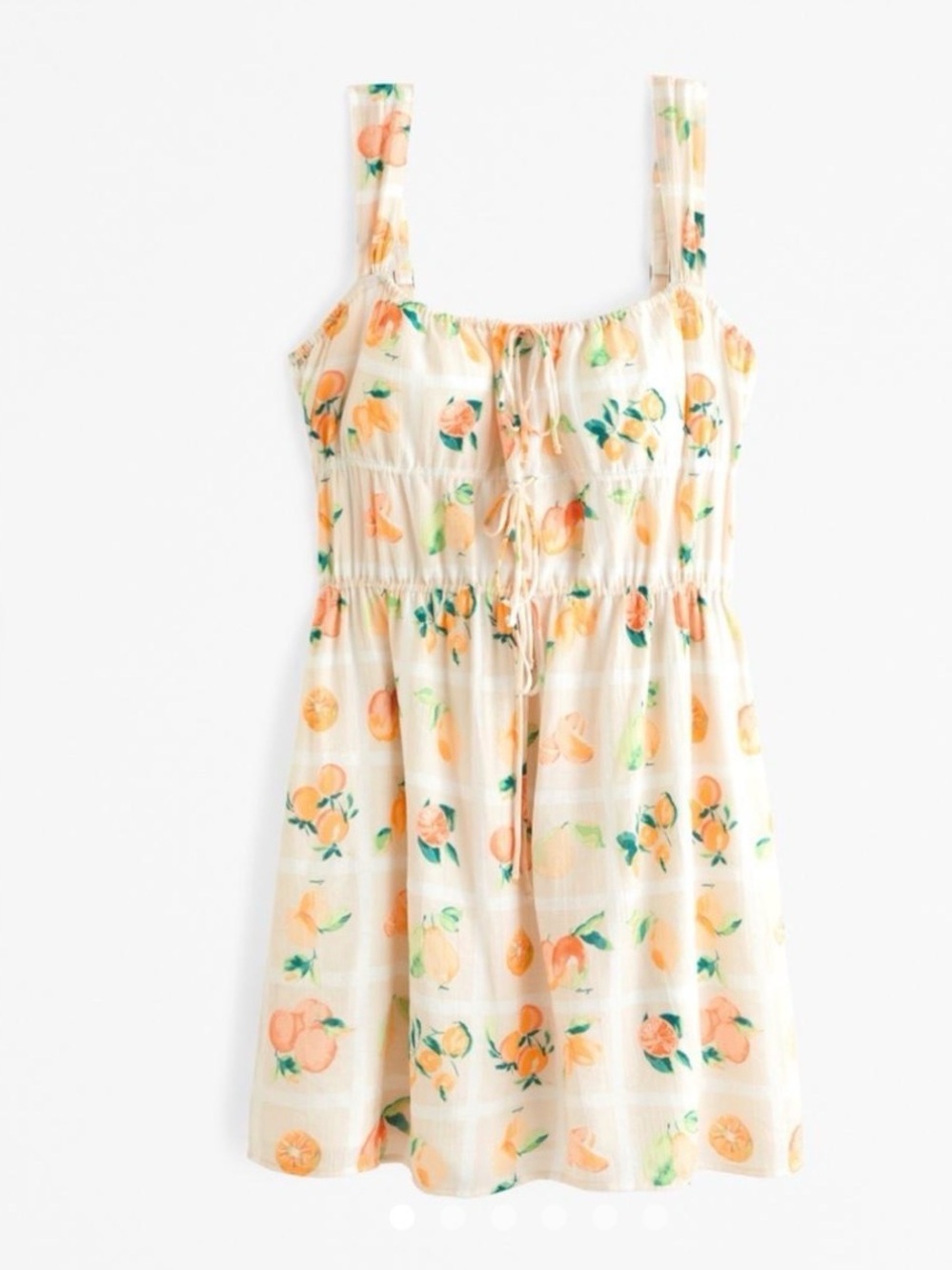 Abercrombie Tie-Front Mini Dress Fruit Print Sz M